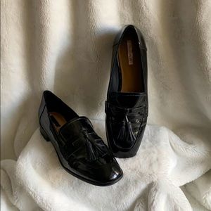 Tahari Patent Leather Loafers with Tassels